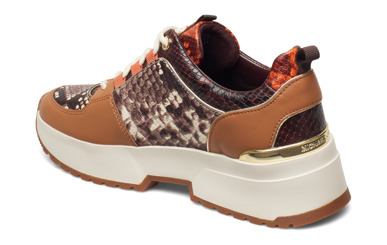 cosmo studded leather and logo trainer