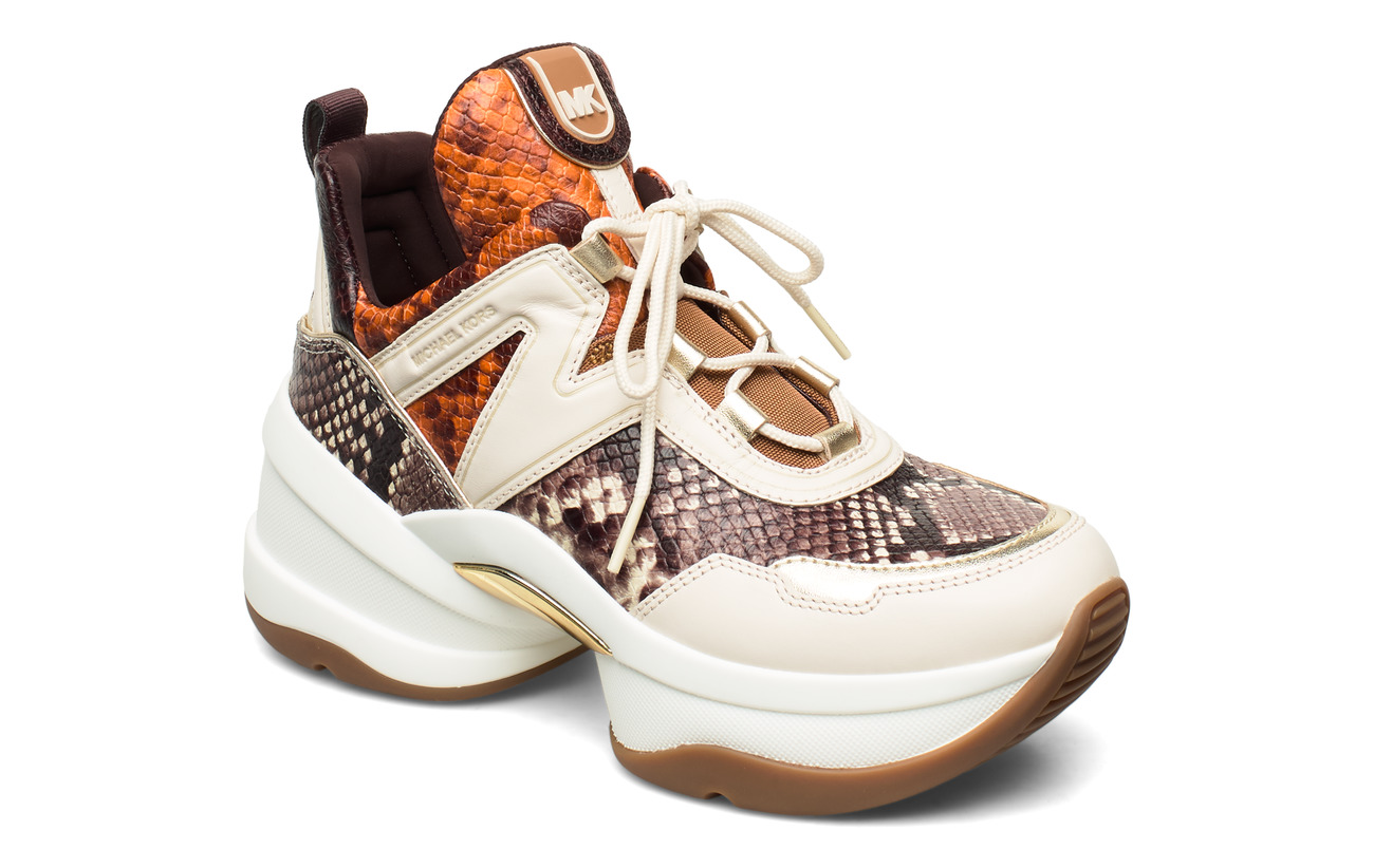 michael kors olympia logo jacquard trainer