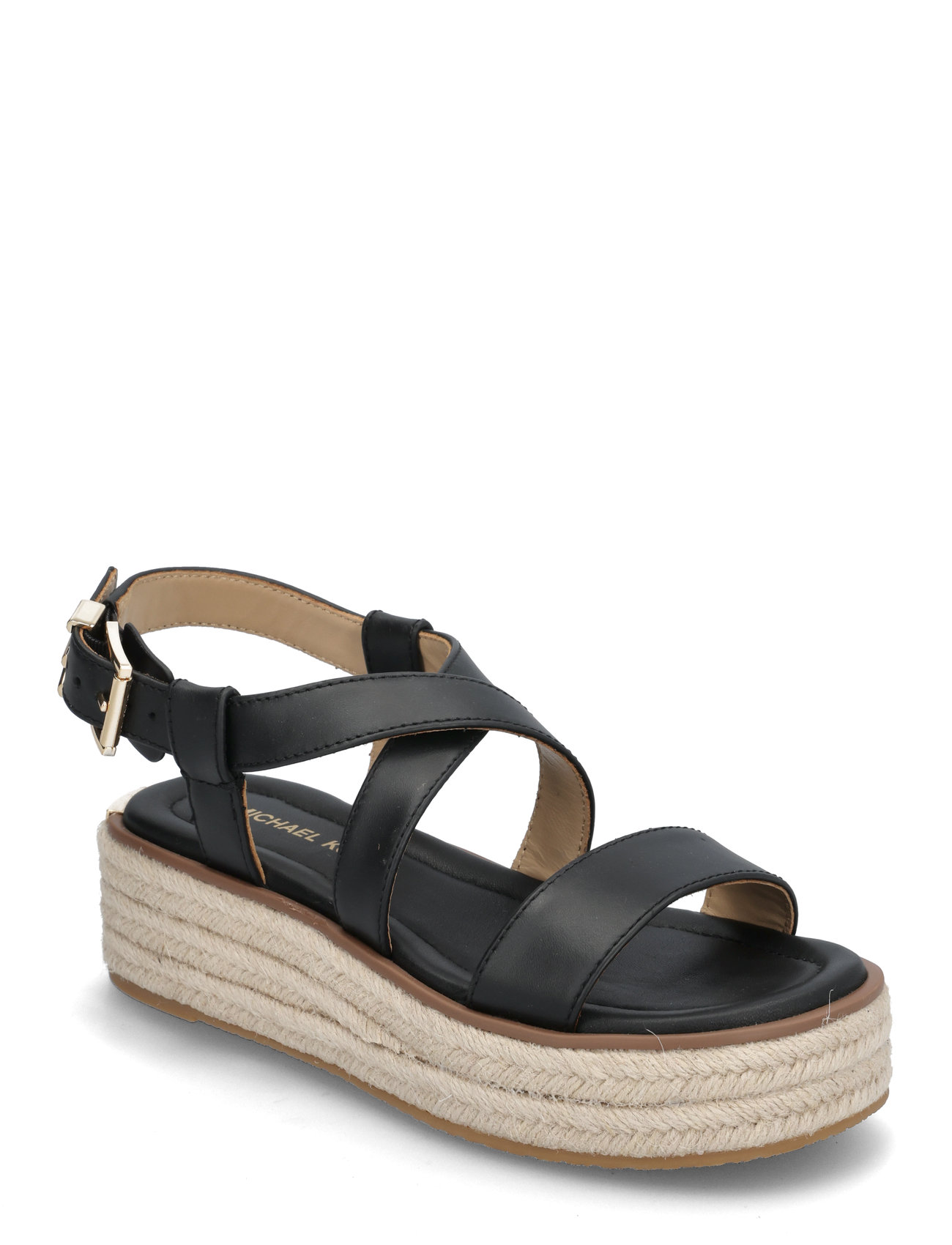 Lynn Espadrille Sandal Shoes Sandals Flat Sandals Black Michael Kors