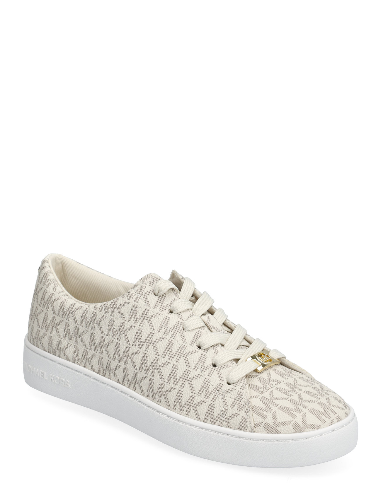 Keaton Lace Up Low-top Sneakers Cream Michael Kors