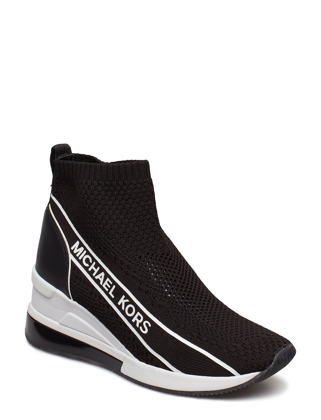 Skyler Bootie Extreme Hoge Sneakers Zwart Michael Kors Shoes michael kors shoes kopen in de aanbieding