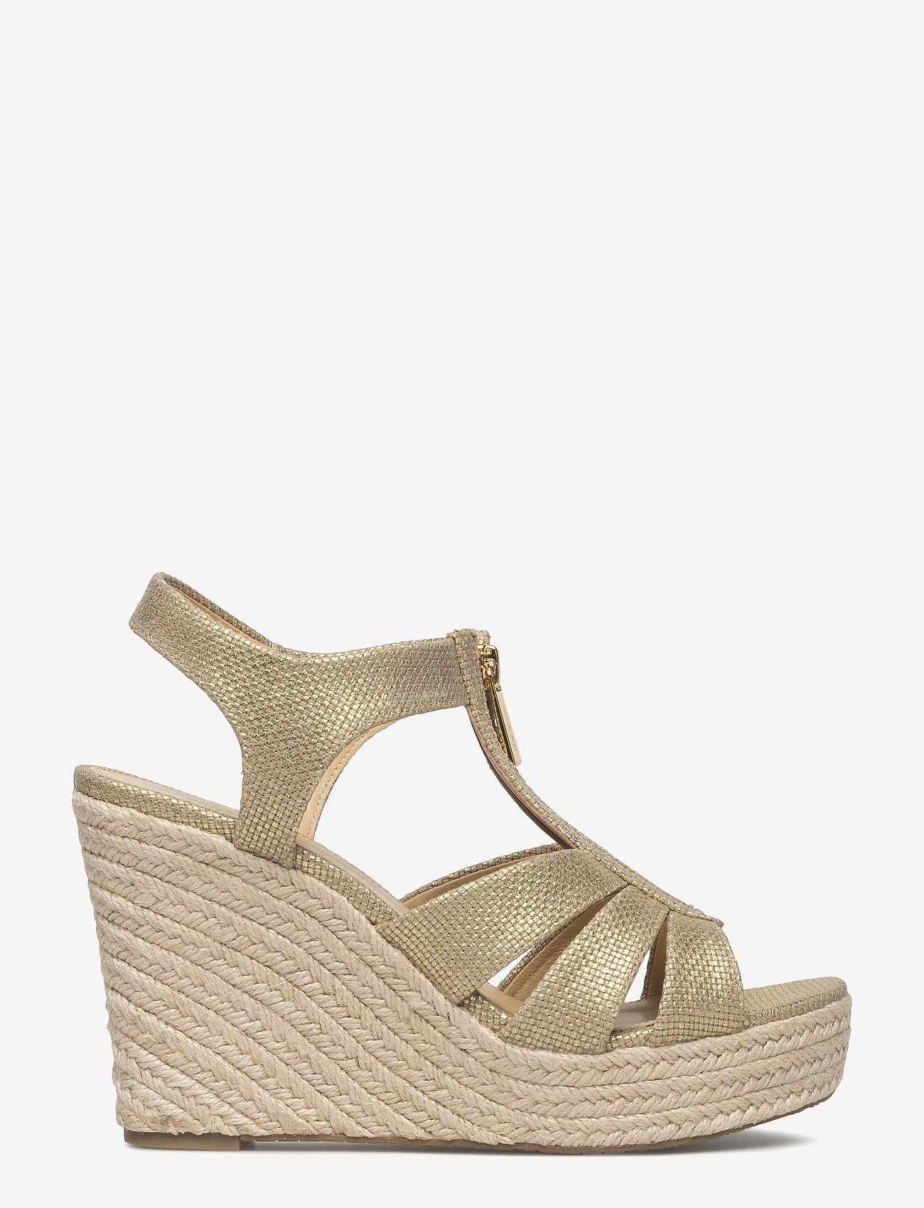 michael kors gold wedge heels