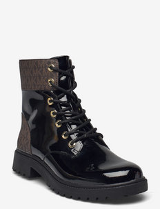 ALISTAIR BOOTIE - flat ankle boots - blk/brown