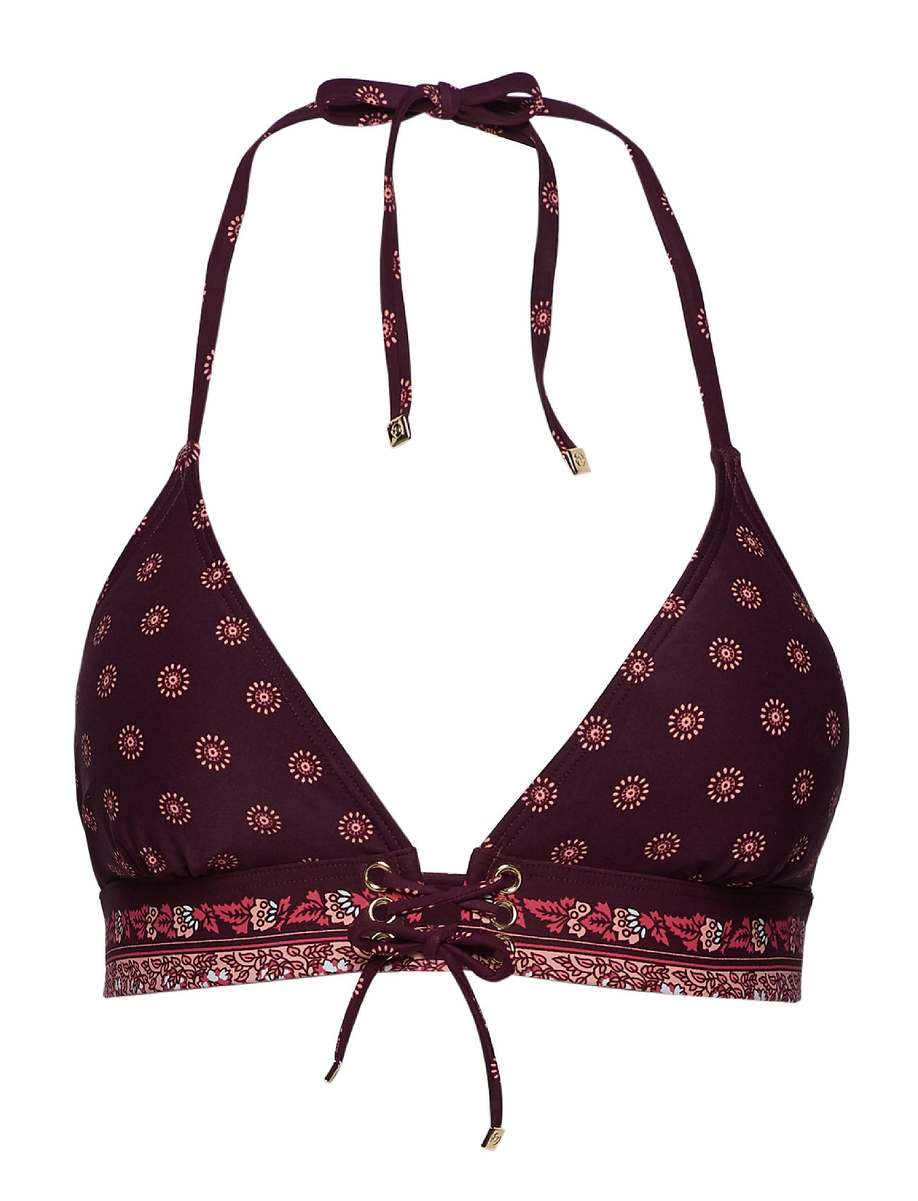 Lace Up Top Bikinitop Paars Michael Kors Swimwear michael kors swimwear kopen in de aanbieding