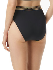 Michael Kors Swimwear - Logo Elastic High Waist Bottom - bikini ar augstu vidukli - black - 3