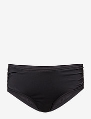 Iconic Solids Shirred Bikini Bottom - BLACK
