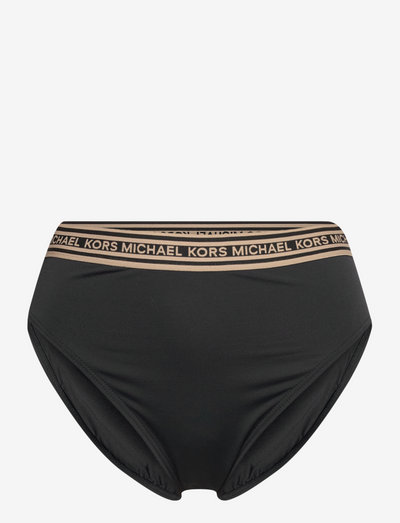 Logo Elastic High Waist Bottom - bikinibroekjes met hoge taille - black