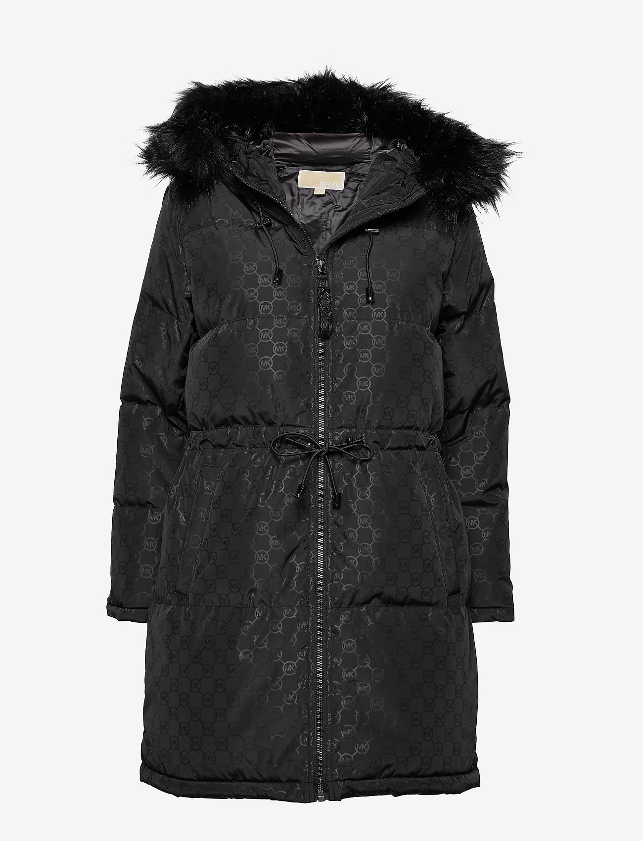 michael kors black padded coat