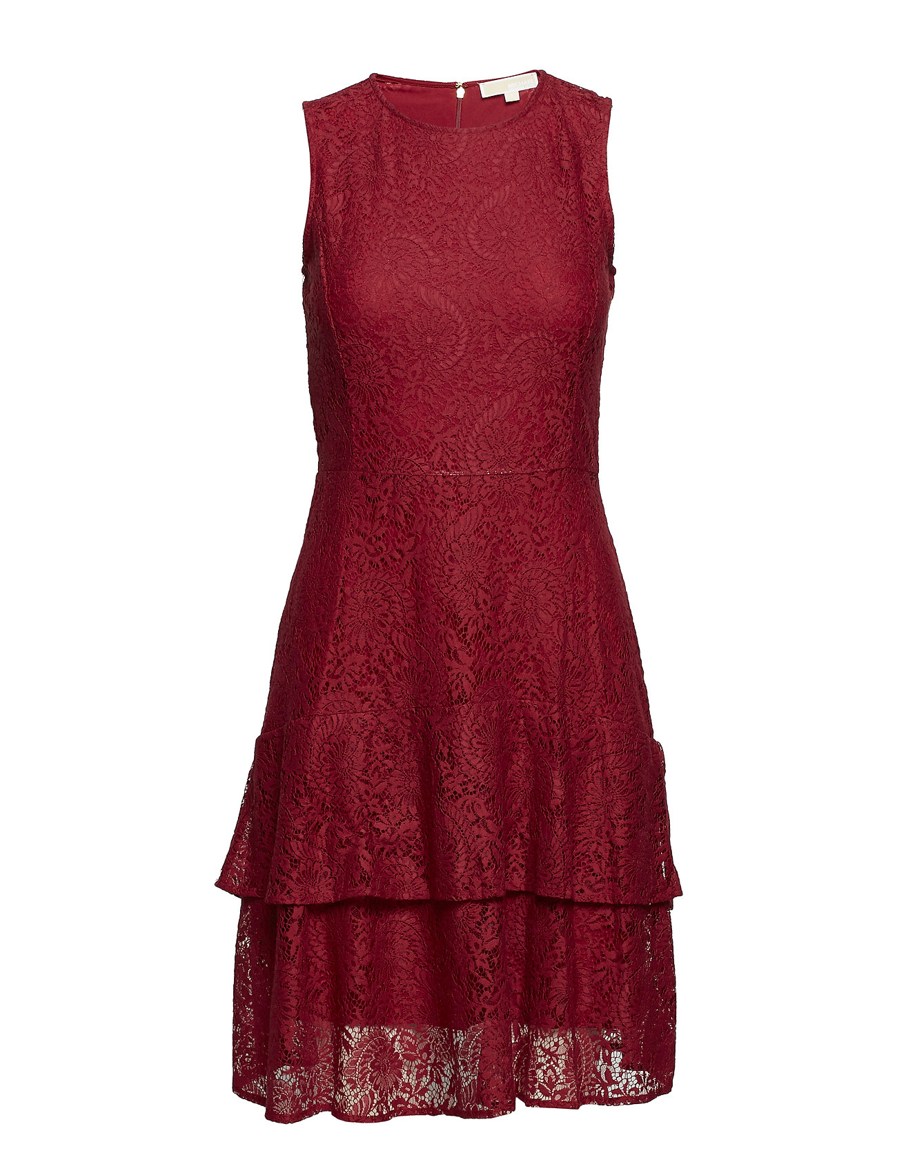 Sl Lace Dbl Flnce Drs Jurk Knielengte Rood Michael Kors michael kors kopen in de aanbieding