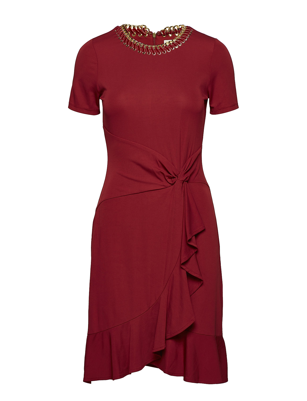 Elv Chainnk Twist Drs Jurk Knielengte Rood Michael Kors michael kors kopen in de aanbieding