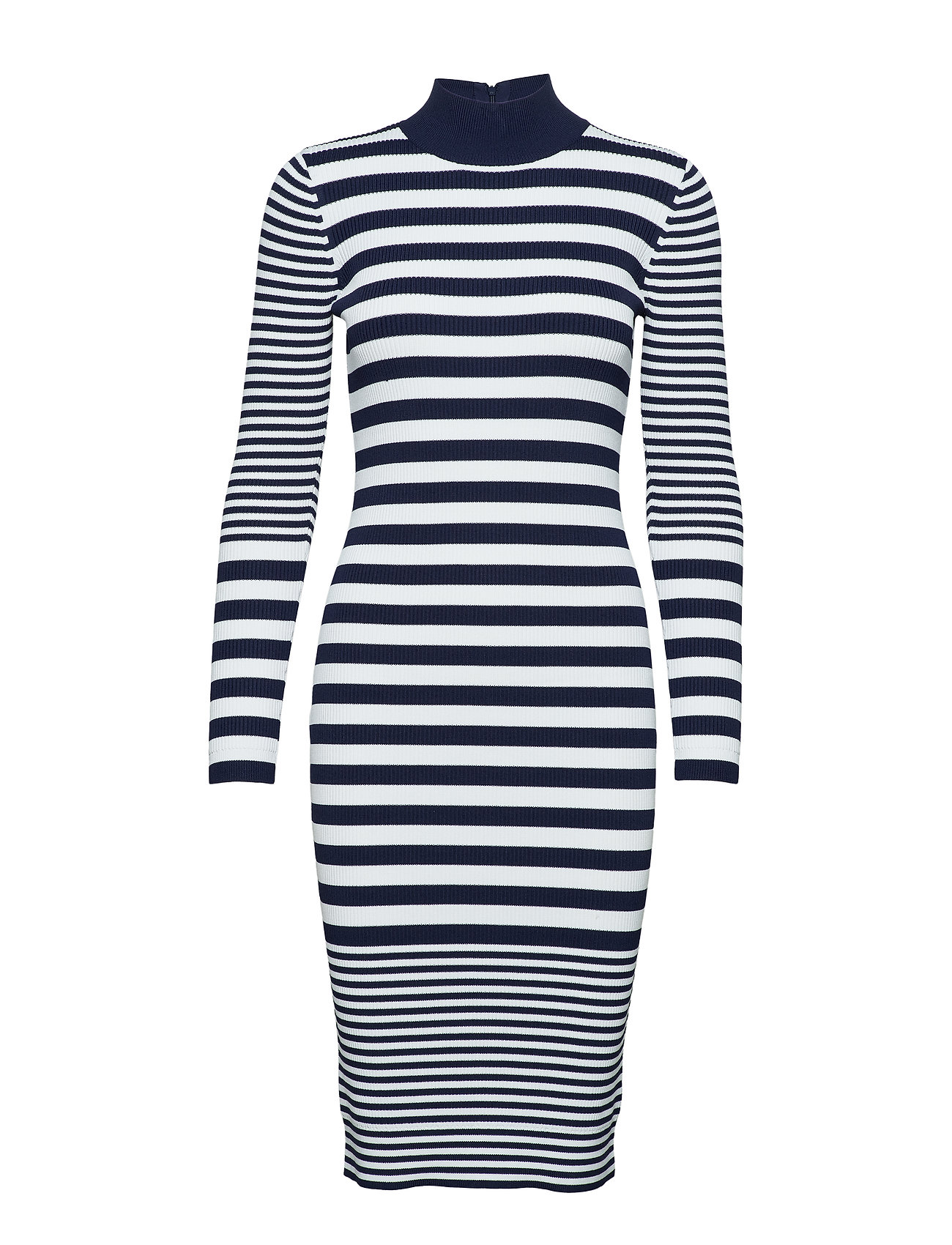 Stripe Ls Mocknk Drs Jurk Knielengte Blauw Michael Kors michael kors kopen in de aanbieding