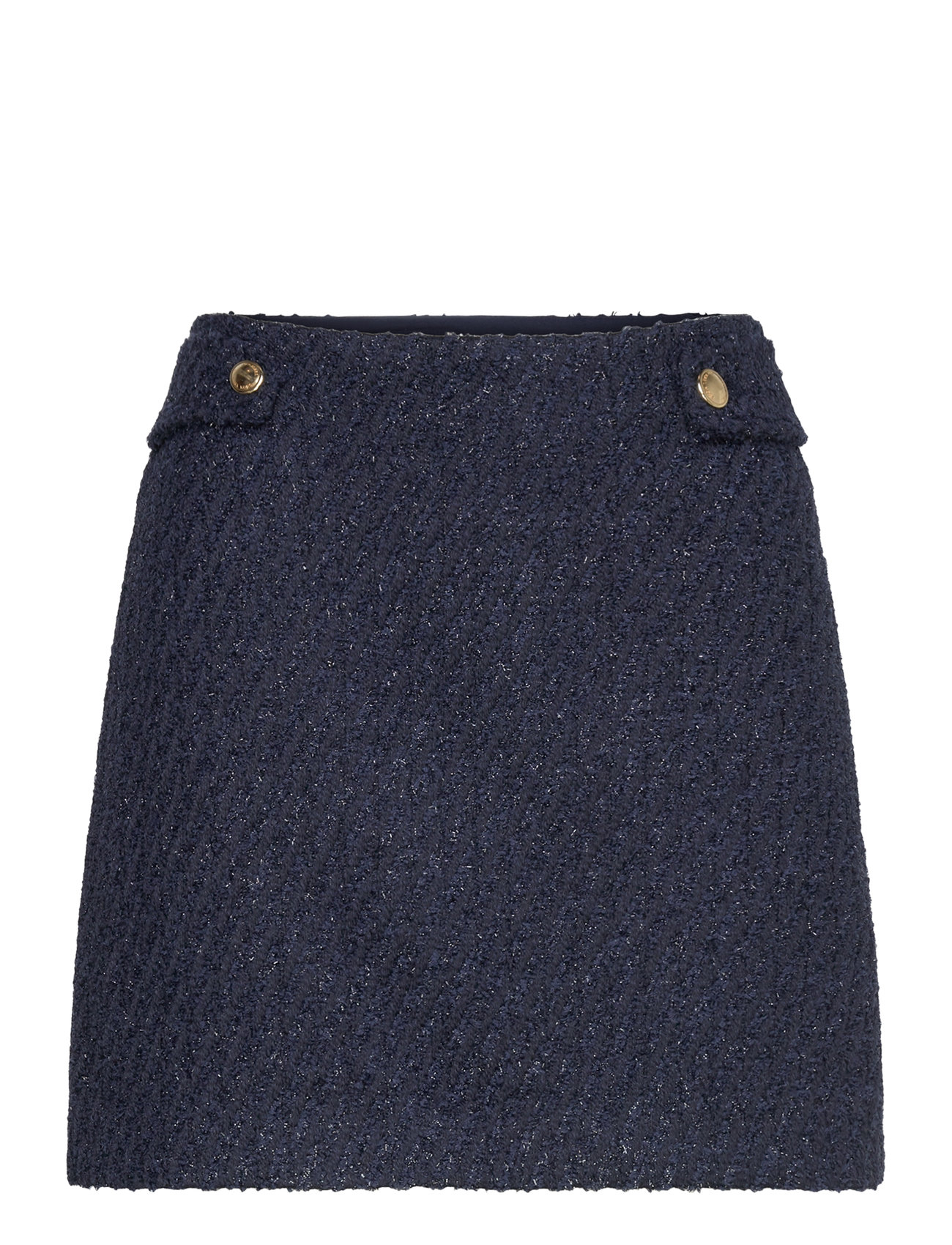 Tweed Mini Skirt Kort Kjol Navy Michael Kors