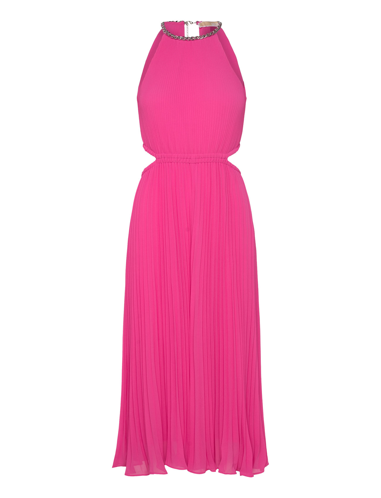 Pleated Cutout Drs Knelang Kjole Pink Michael Kors