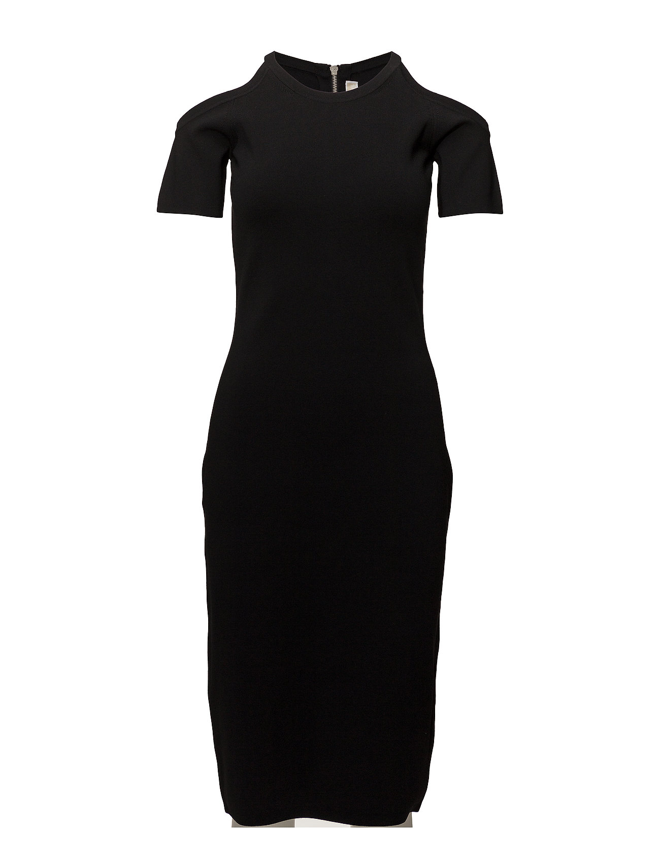 Solid Cld Sldr Drs Jurk Knielengte Zwart Michael Kors michael kors kopen in de aanbieding