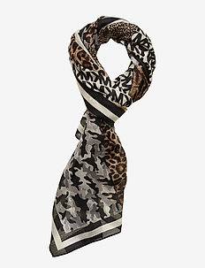 PATCHWORK MIX SCARF - BLACK MULTI