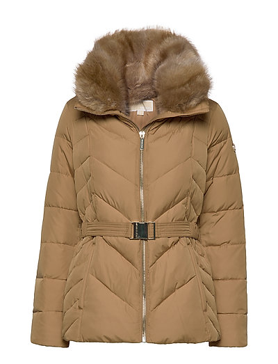 Fitted Heavydown Puffer (Dark Camel) (2280 kr) Michael MICHAEL Michael Kors FITTED PUFFER Dunjakke dark brandy