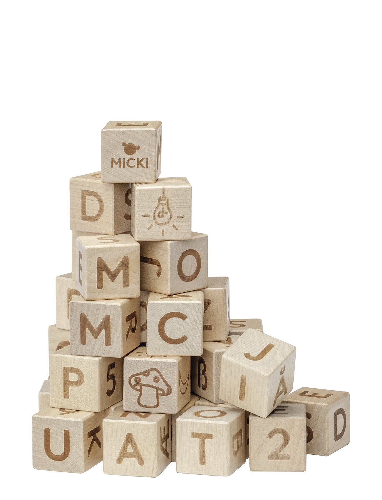 Micki 36 A-B-C-Klossar Premium Beige Micki Leksaker