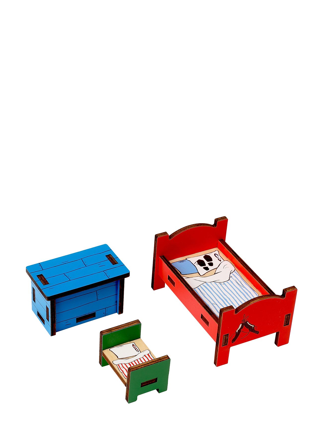 Pippi Dockhusmöbler Sovrum Toys Playsets & Action Figures Play Sets Multi/patterned Pippi Langstrømpe