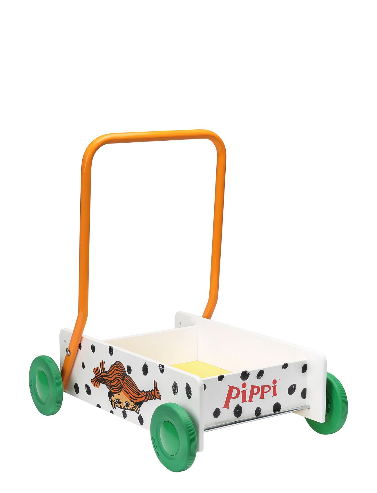 Pippi Lära Gå Vagn Prickig Toys Baby Toys Push Toys White Pippi Langstrømpe