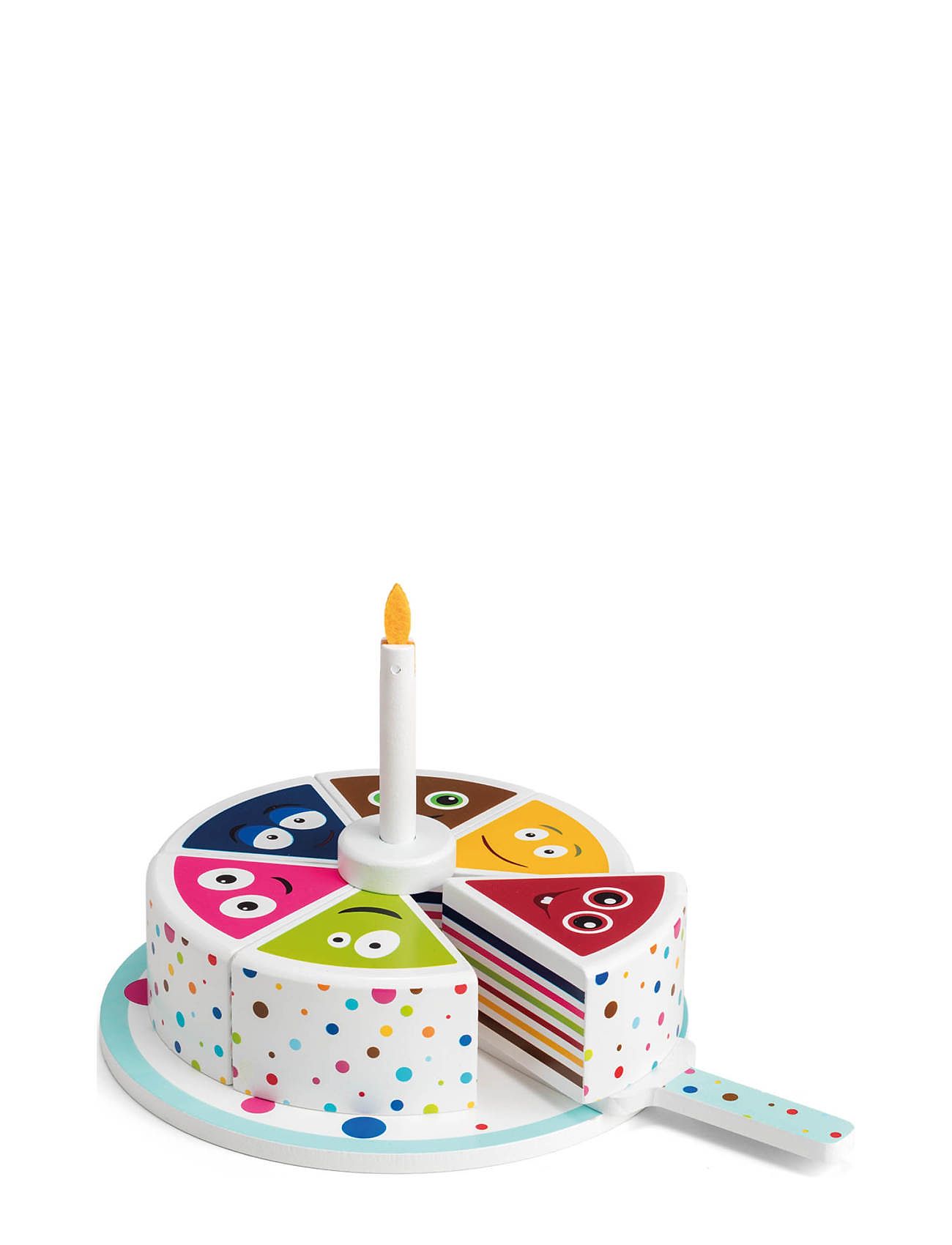 Babblarna Tårta I Trä Toys Toy Kitchen & Accessories Toy Food & Cakes Multi/patterned Babblarna