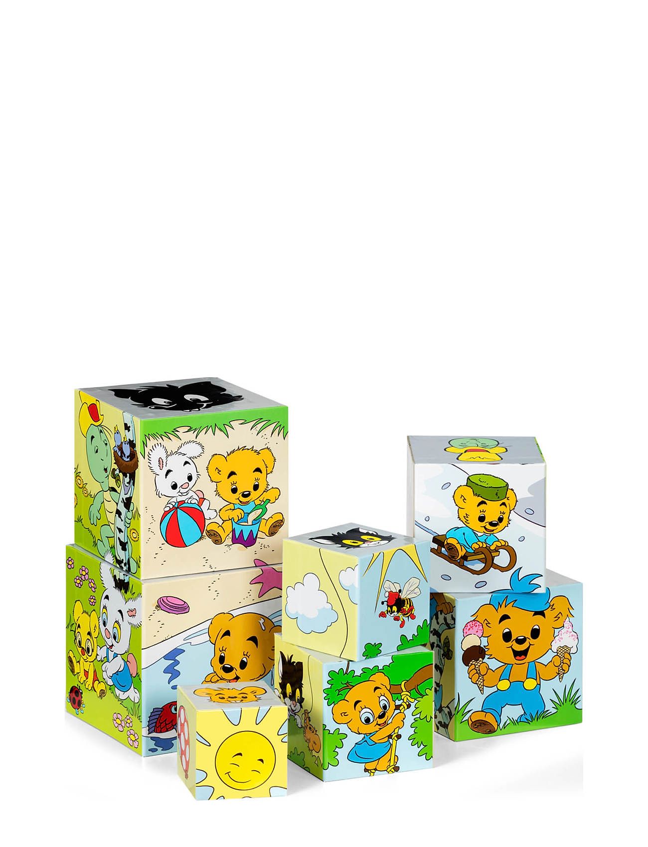 Bamse Stapelklossar Årstider Toys Baby Toys Educational Toys Stackable Blocks Multi/patterned Bamse