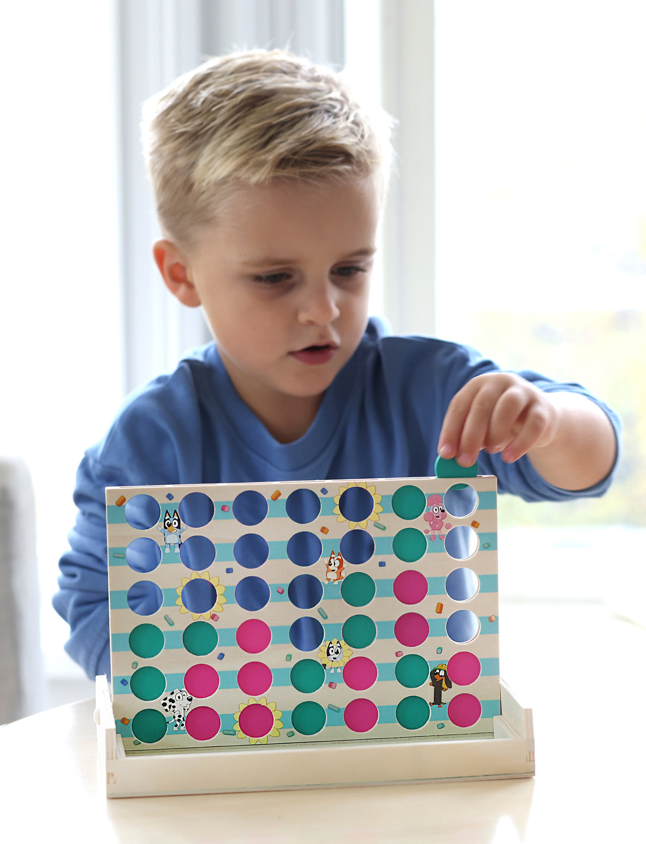Bluey Bluey Barnspel Fyra I Rad, One Size, Multi/patterned, Spil > Brætspil, Børn