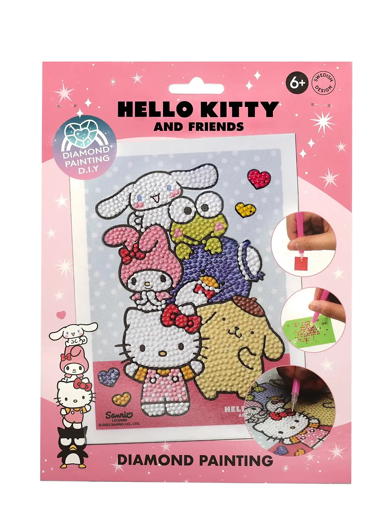 Hello Kitty Diamantmålning Toys Creativity Drawing & Crafts Drawing Paints Multi/patterned Hello Kitty