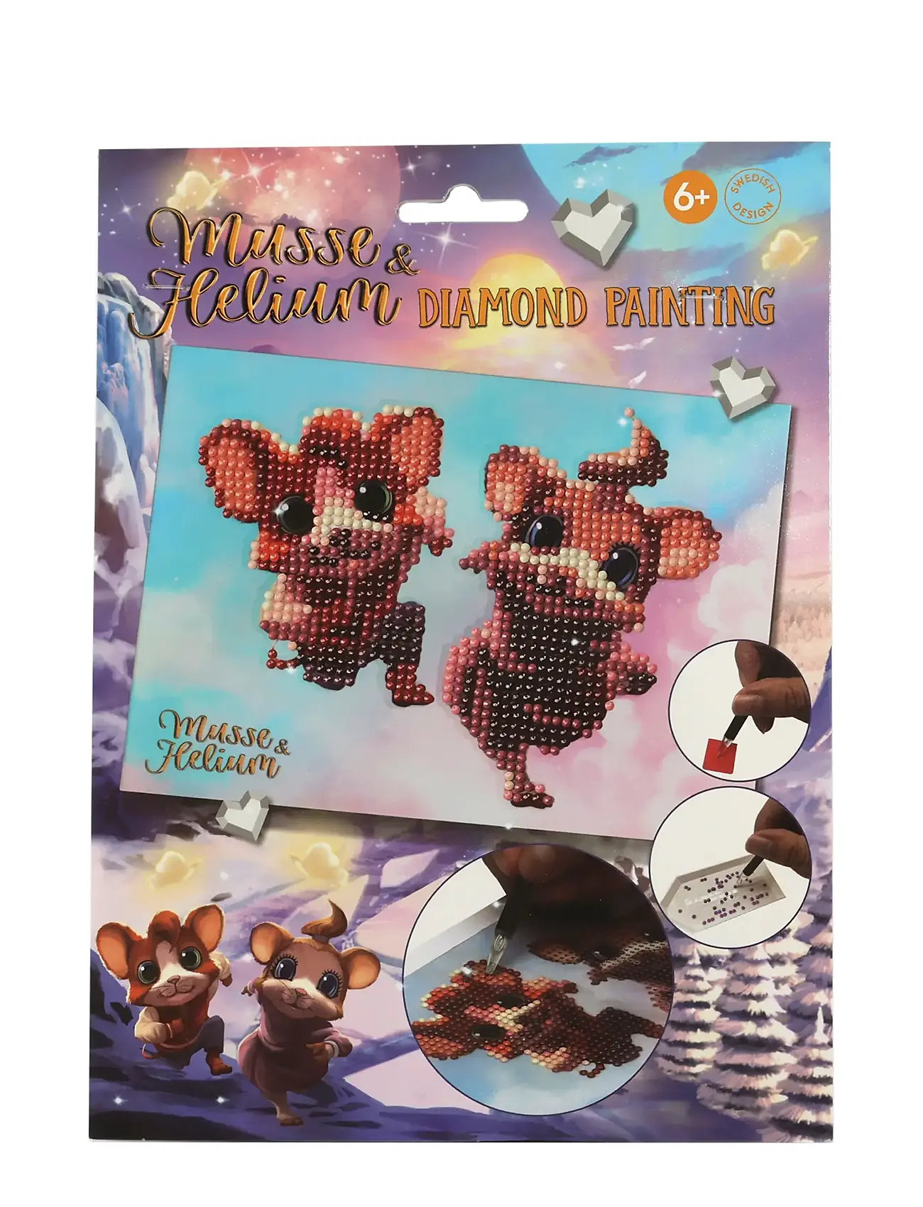 Musse & Helium Diamantmålning Toys Creativity Drawing & Crafts Multi/patterned Musse & Helium