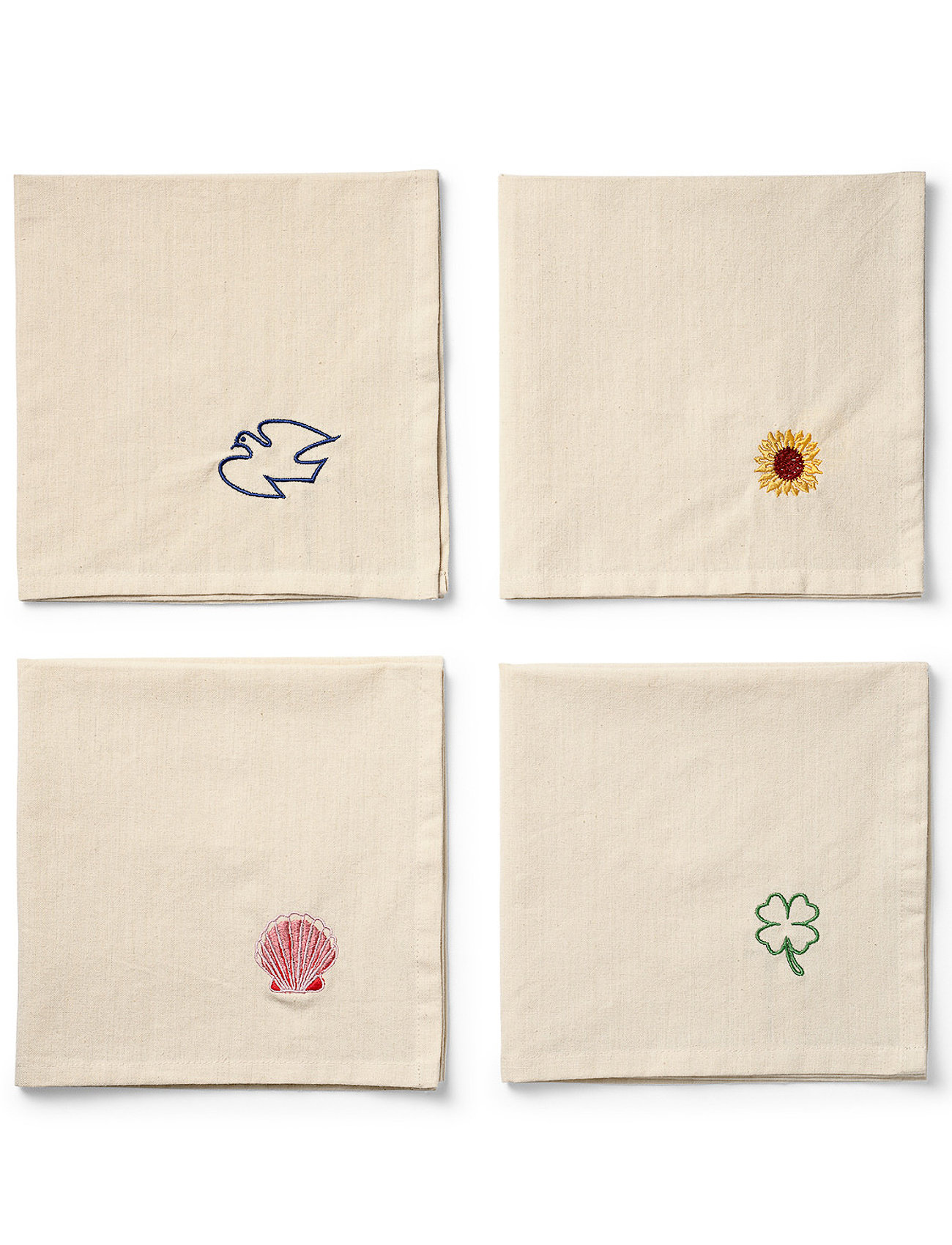 Napkins 4-Pack Charms Beige Midnatt