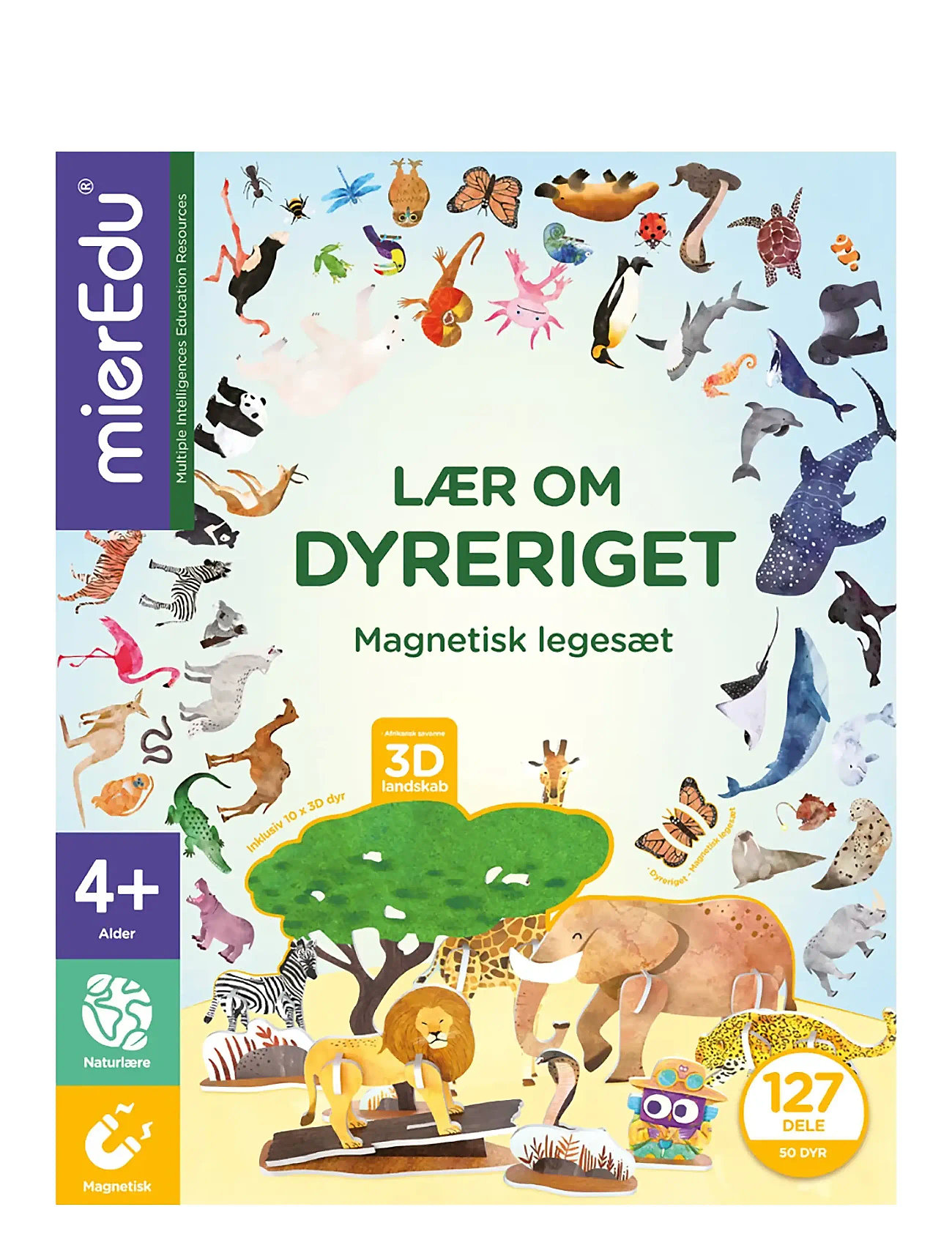 Magnetic Learning Box - All About Animals Toys Puzzles And Games Games Educational Games Multi/patterned MierEdu