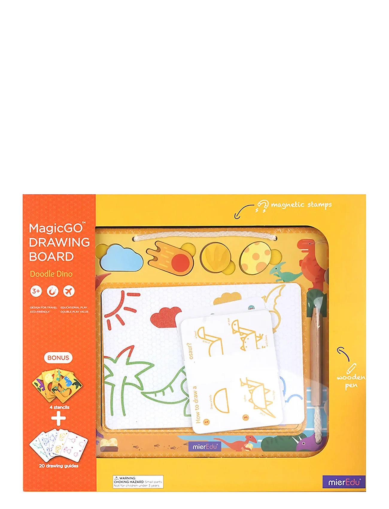 Magic Go Drawing Board - Doodle Dino Toys Creativity Drawing & Crafts Drawing Drawing Boards Yellow MierEdu