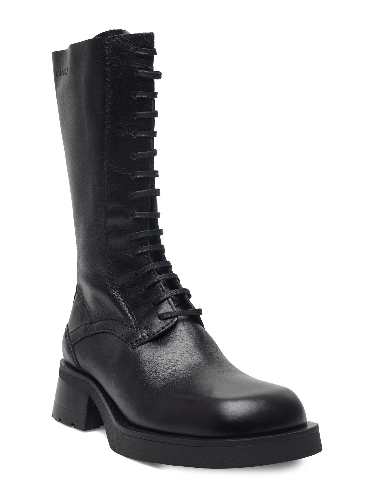 MIISTA Vel Black Cord Boots, 39, Black, Ankelstøvler > Støvler Med Snøre, Dame