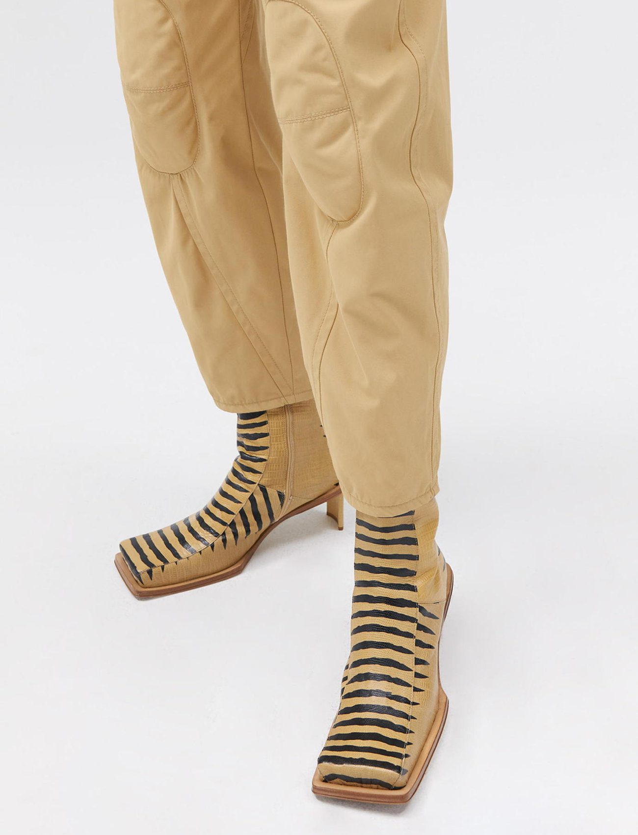 MIISTA Amparo Cebra Print Ankle Boots - Heeled ankle boots 