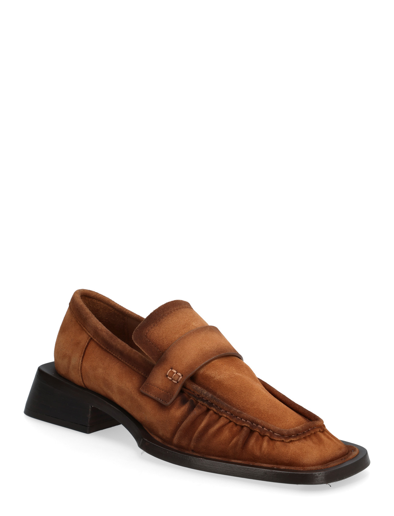 MIISTA Airi Suede Honey Loafers, 41, Brown, Loafers > Heeled Loafers, Dame