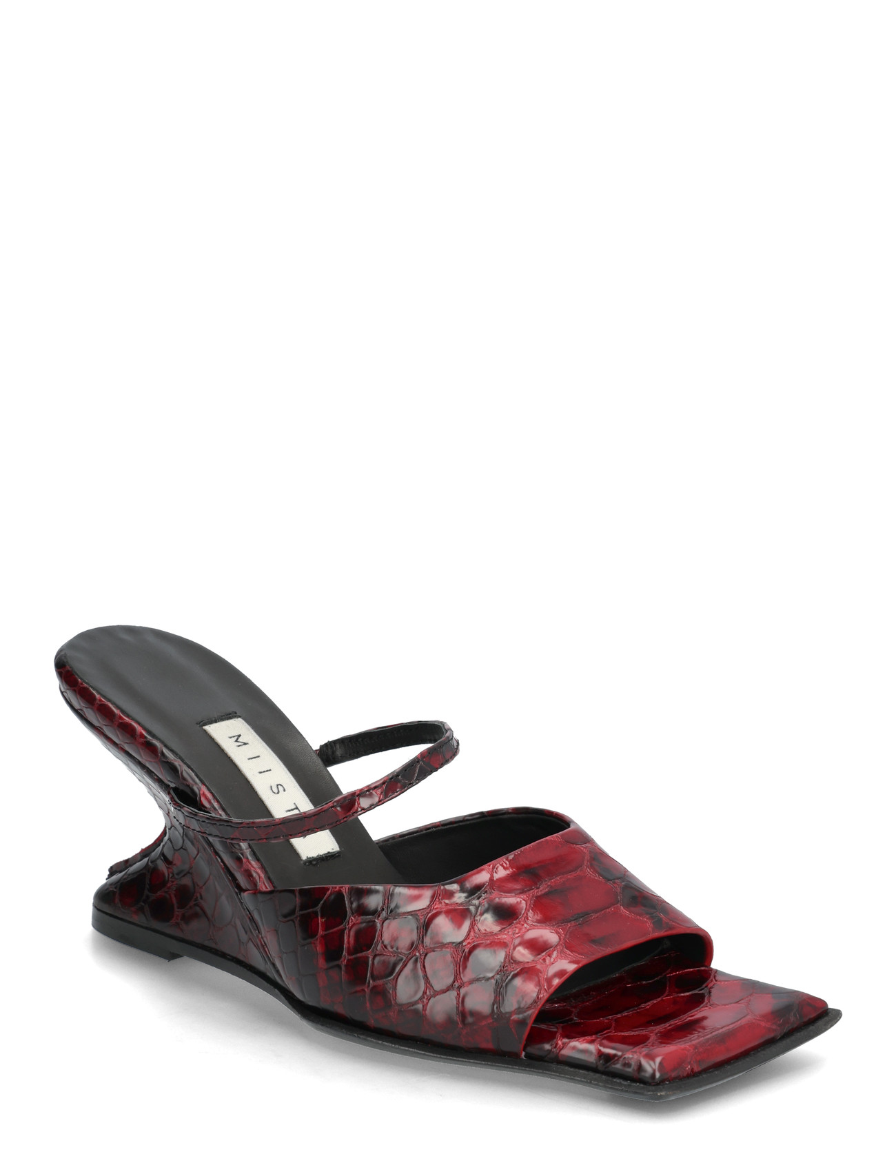 MIISTA Egle Red Snake Sandals, 39, Red, Hæle > Sandaler Med Hæl, Dame