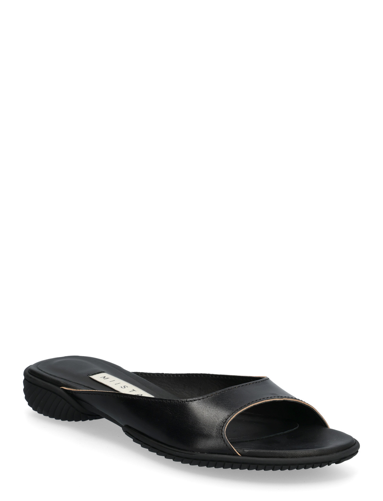 MIISTA Yachay Black Slide Sandals, 38, Black, Sandaler > Flade Sandals, Dame