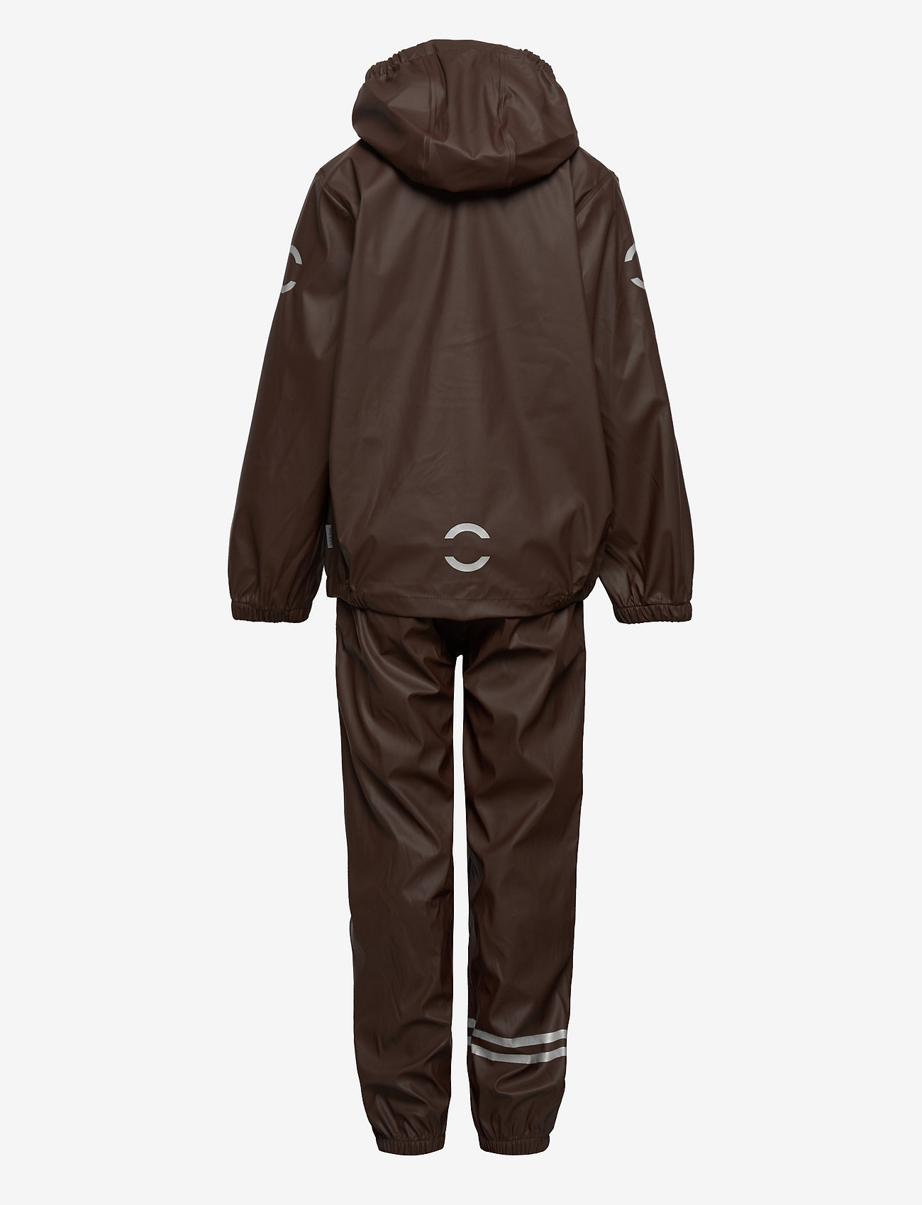Mikk-Line - PU Rain Set w. Susp/110 - vêtements de pluie doublés - chocolate brown - 1