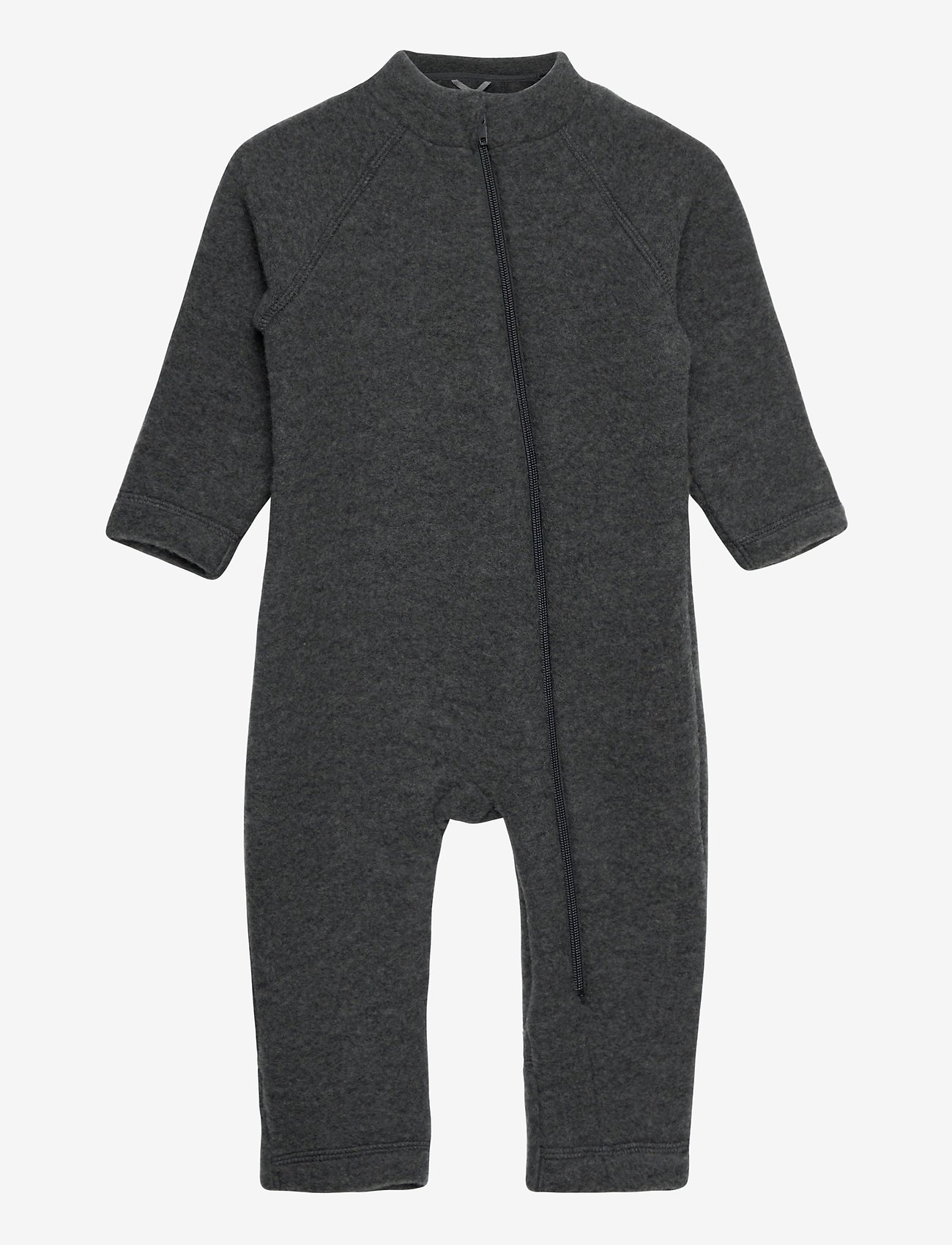 Mikk-Line - Wool Baby Suit - fleece sets - anthracite melange - 0