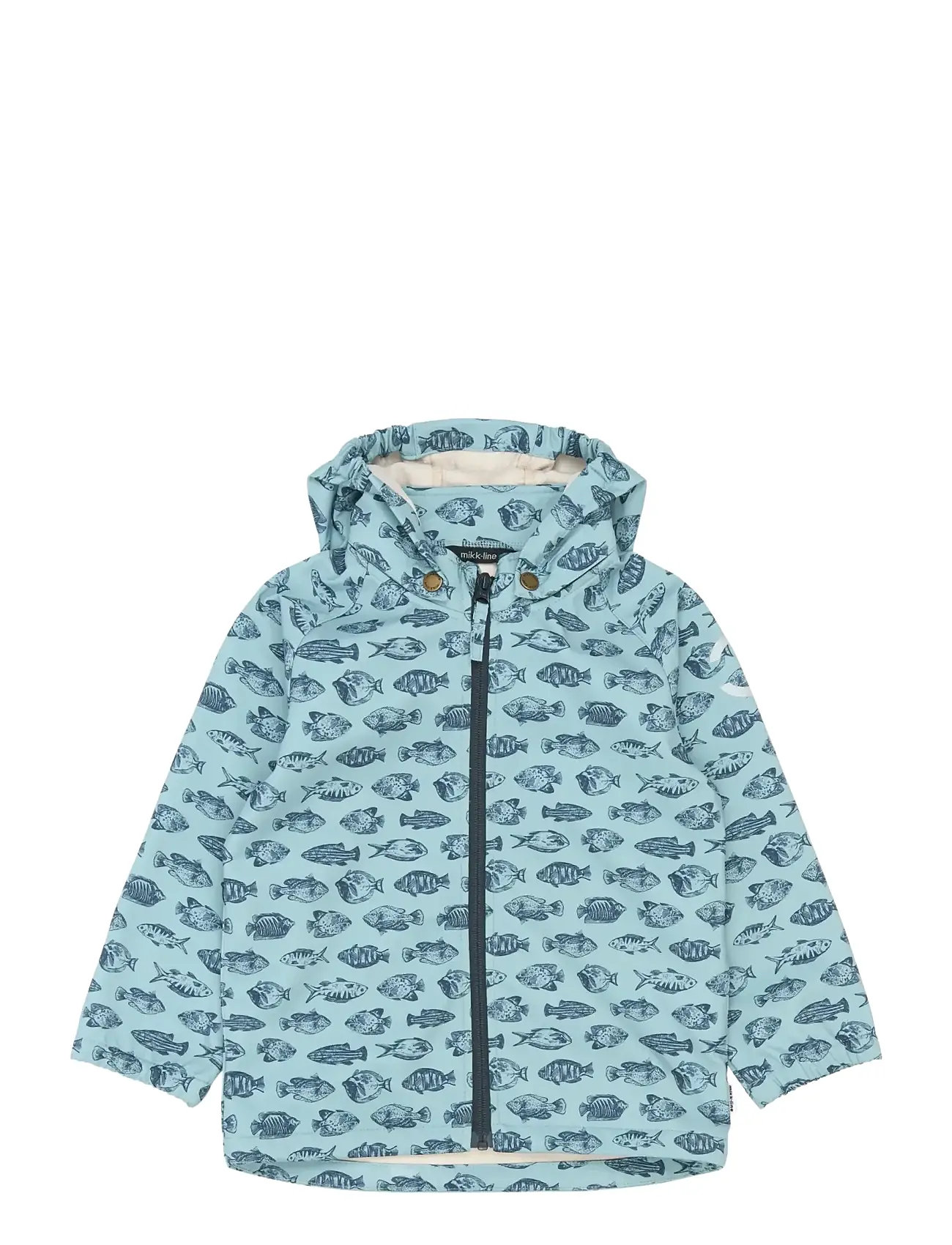 mikk-line Softshell Jacket Aop, 110, Blue, Softshells > Softshell-Jakker, Børn