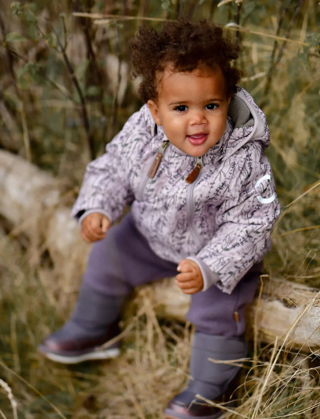 mikk-line Polyester Baby Jacket - Aop, 80, Grey, Jakker Og Frakker > Vinterjakker, Børn