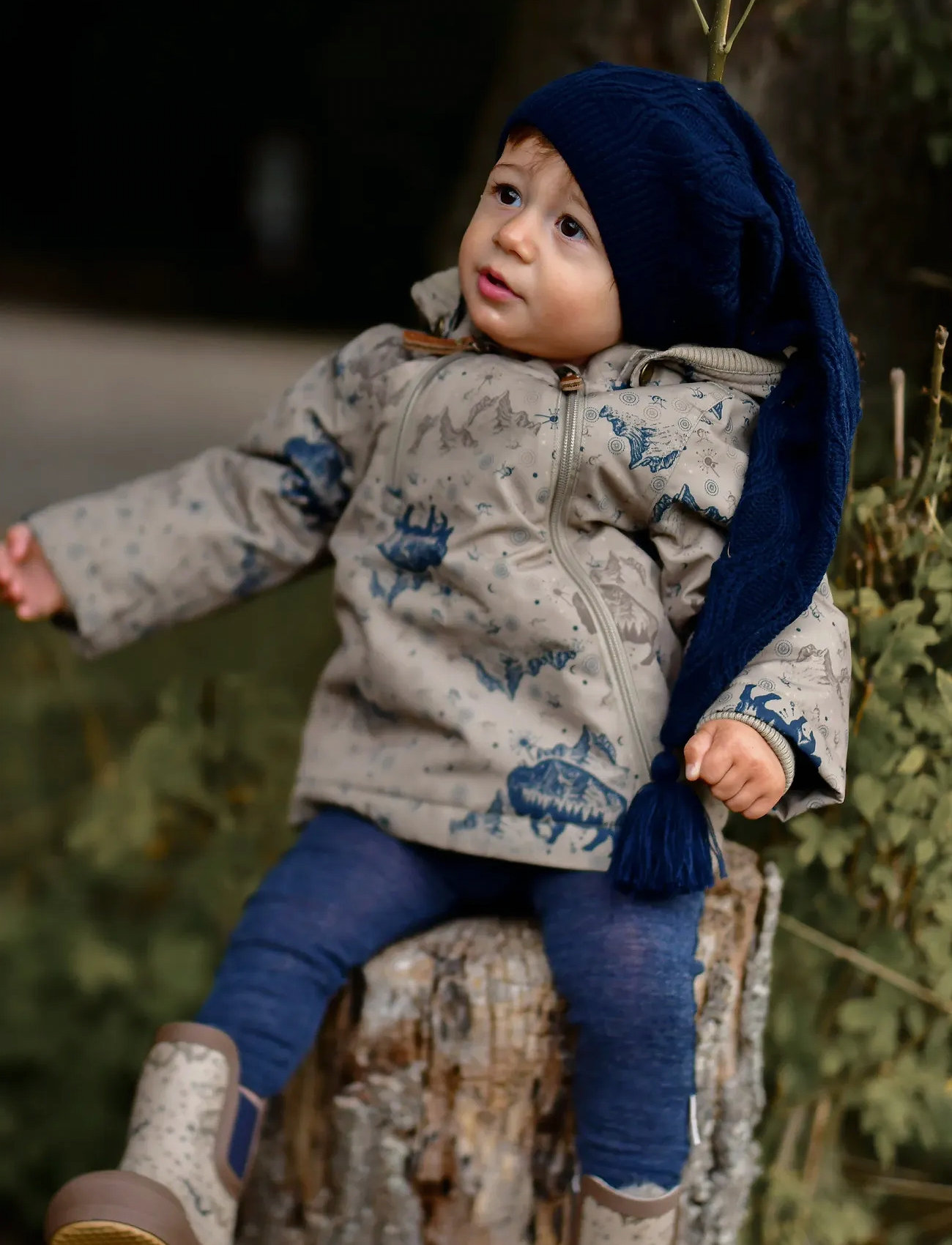 mikk-line Polyester Baby Jacket - Aop, 104, Brown, Jakker Og Frakker > Vinterjakker, Børn
