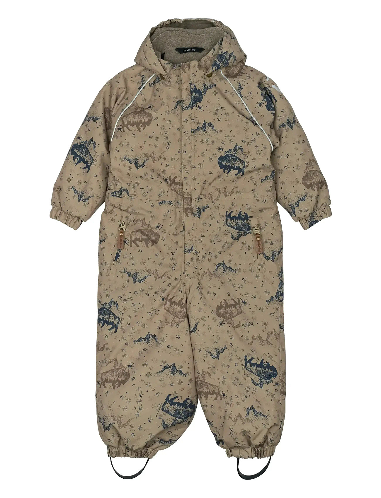 mikk-line Polyester Junior Suit - Aop Forrest, 92, Brown, Overalls > Overalls Og Sæt Til Sne-Ski, Børn