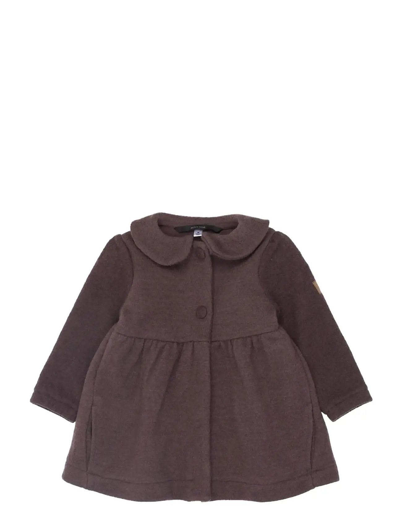 mikk-line Combed Wool Cardigan Frill, 104, Brown, Jakker Og Frakker > Frakker, Børn