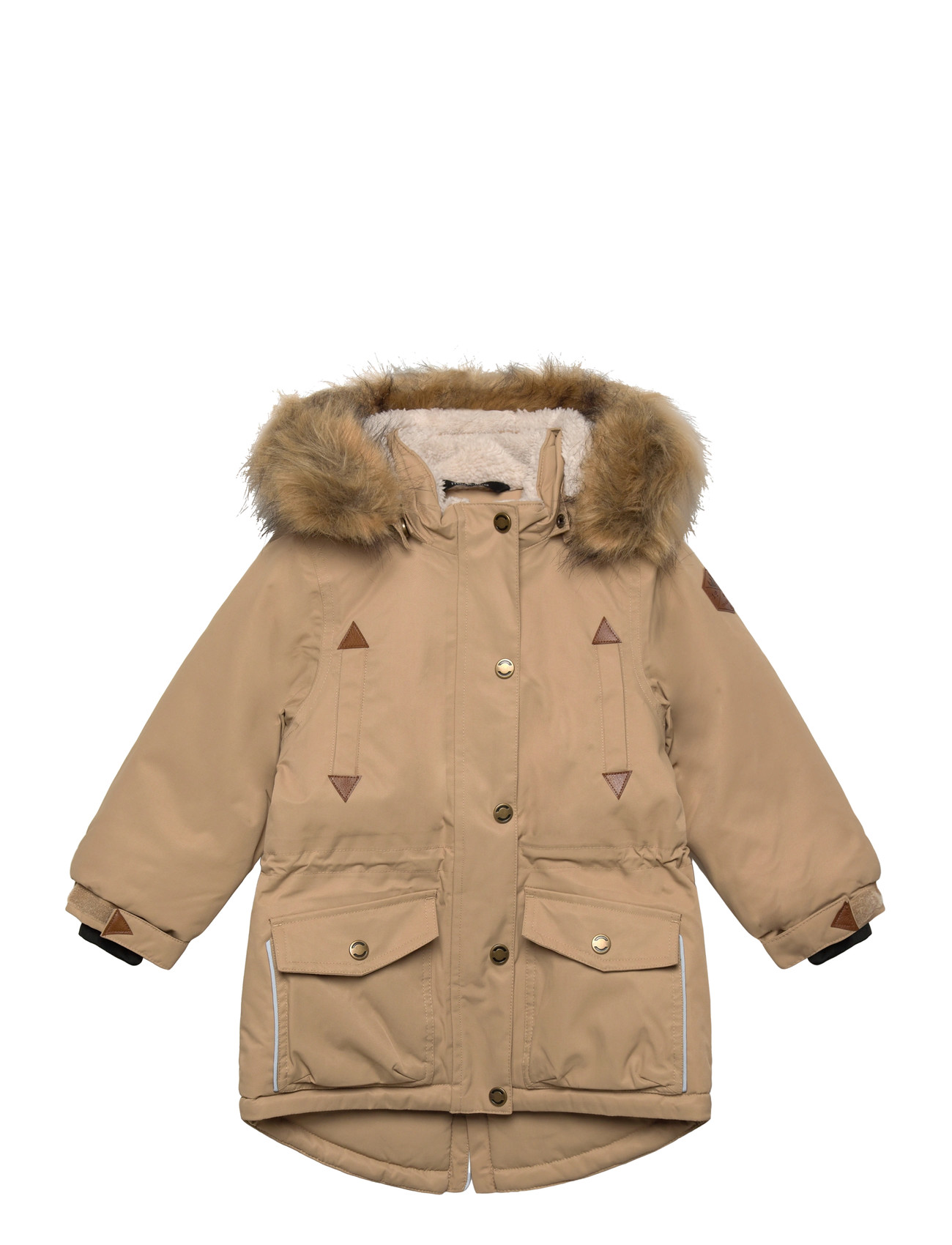 mikk-line Twill Nylon Girl Parca, 110, Beige, Sneskibeklædning > Sneskijakke, Børn