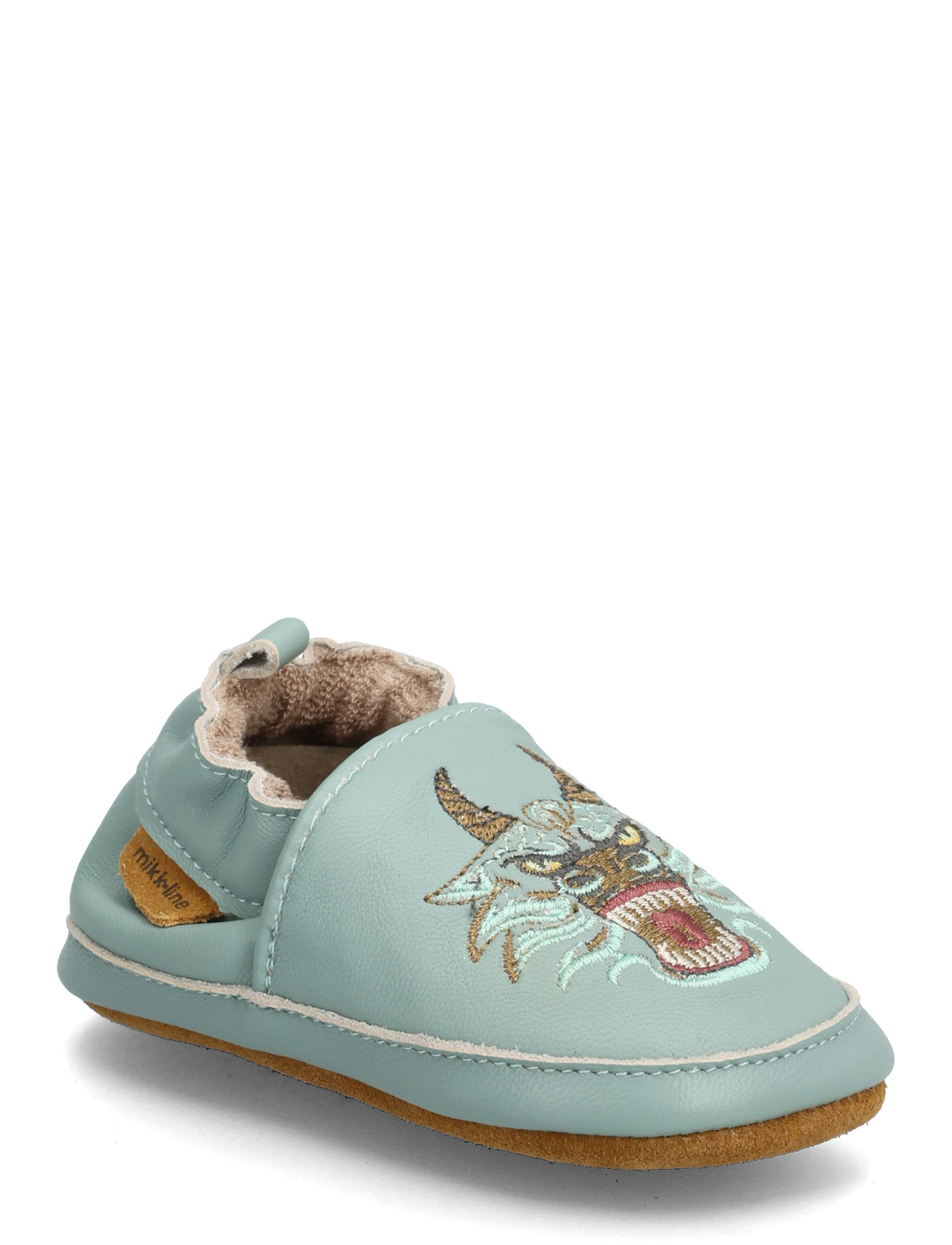 MIKK-LINE Leder Slipper - 3D Blau - 12/18M - Kinder