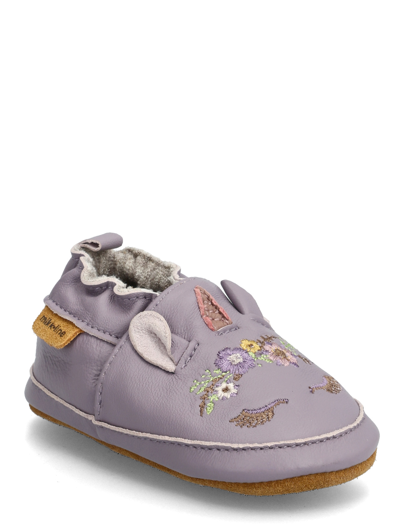 MIKK-LINE Leder Slipper - 3D Lila - 12/18M - Kinder
