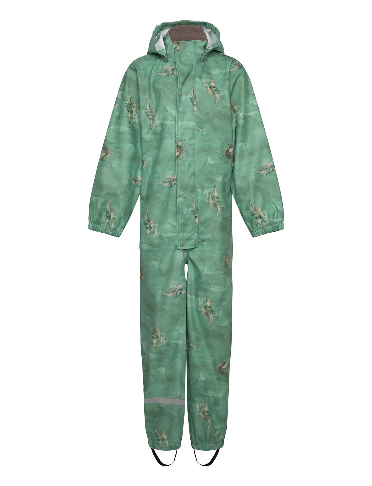 Pu Rain Suit Aop Recycled Outerwear Rainwear Rainwear Sets Green Mikk-line