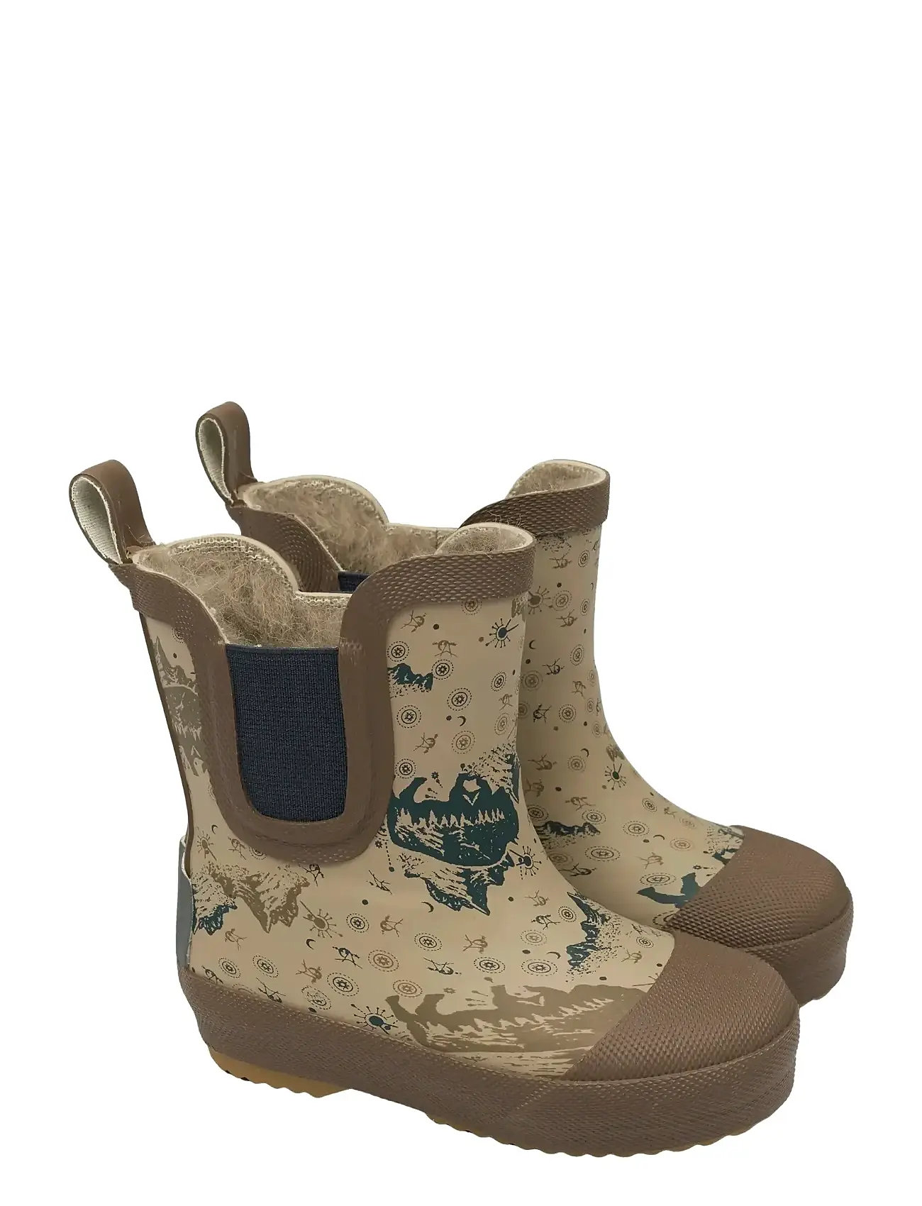 MIKK-LINE Kurz Winter Wellies - Aop Beige - 24 - Kinder