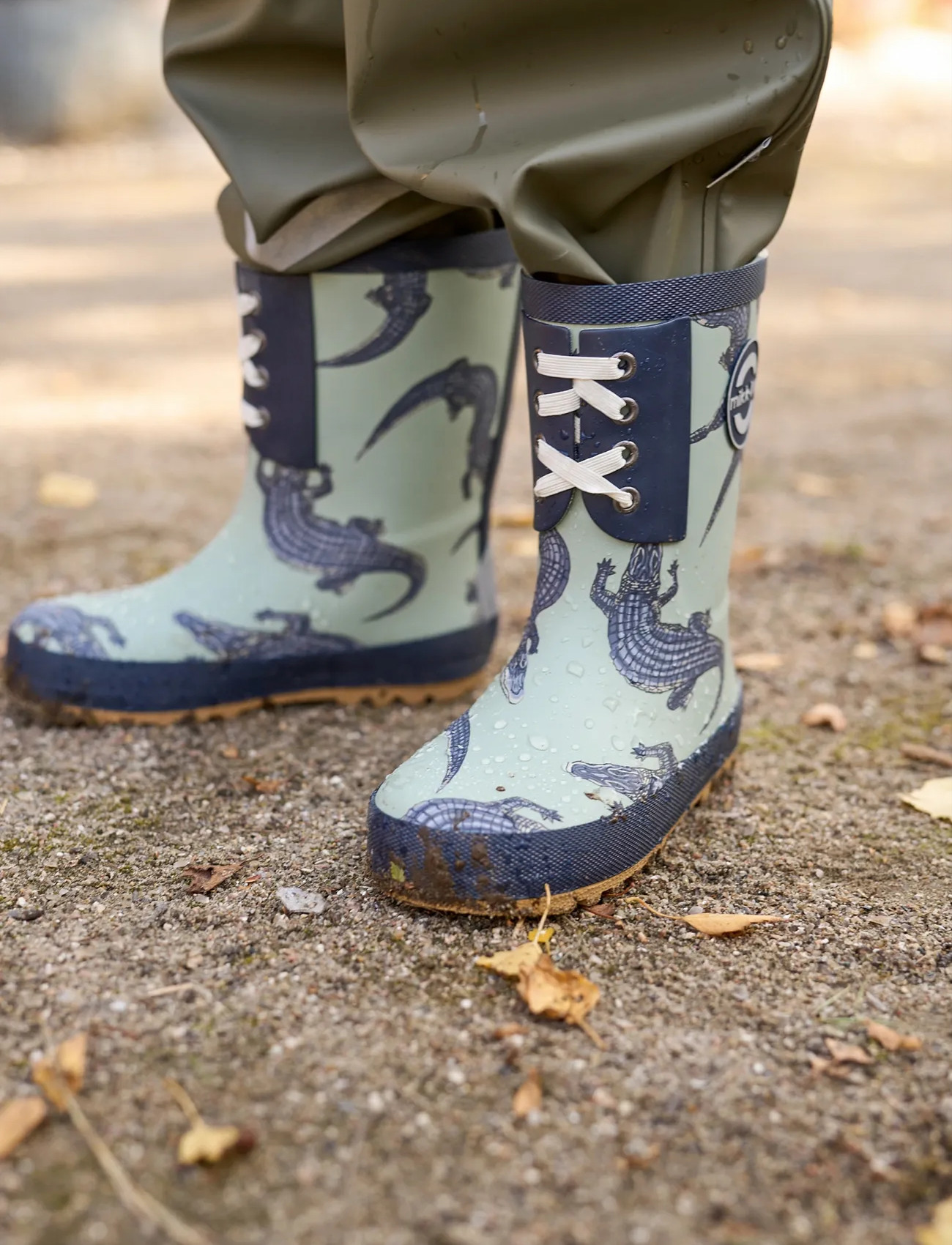mikk-line Wellies Aop, 25, Navy, High Rubberboots > Unlined Rubberboots, Børn