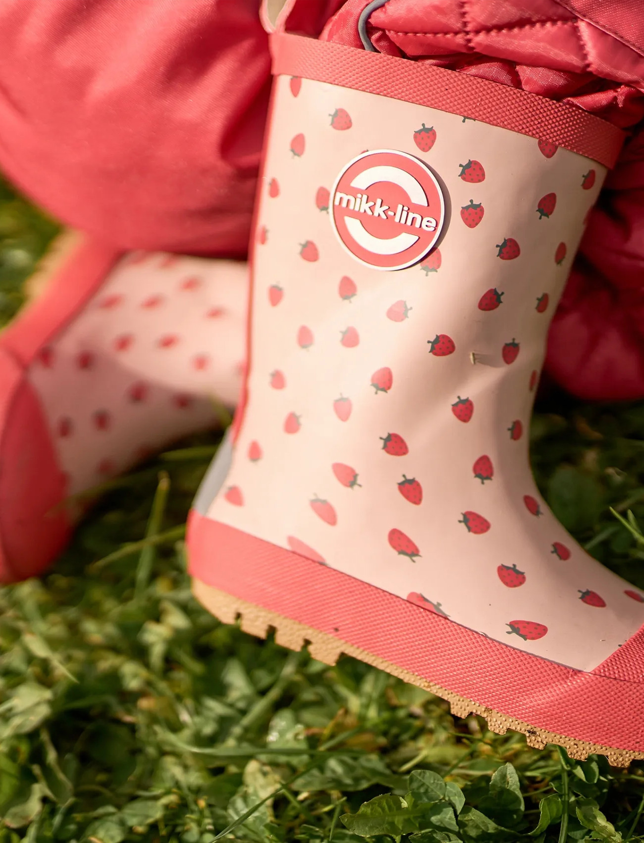 mikk-line Wellies Aop, 25, Red, High Rubberboots > Unlined Rubberboots, Børn